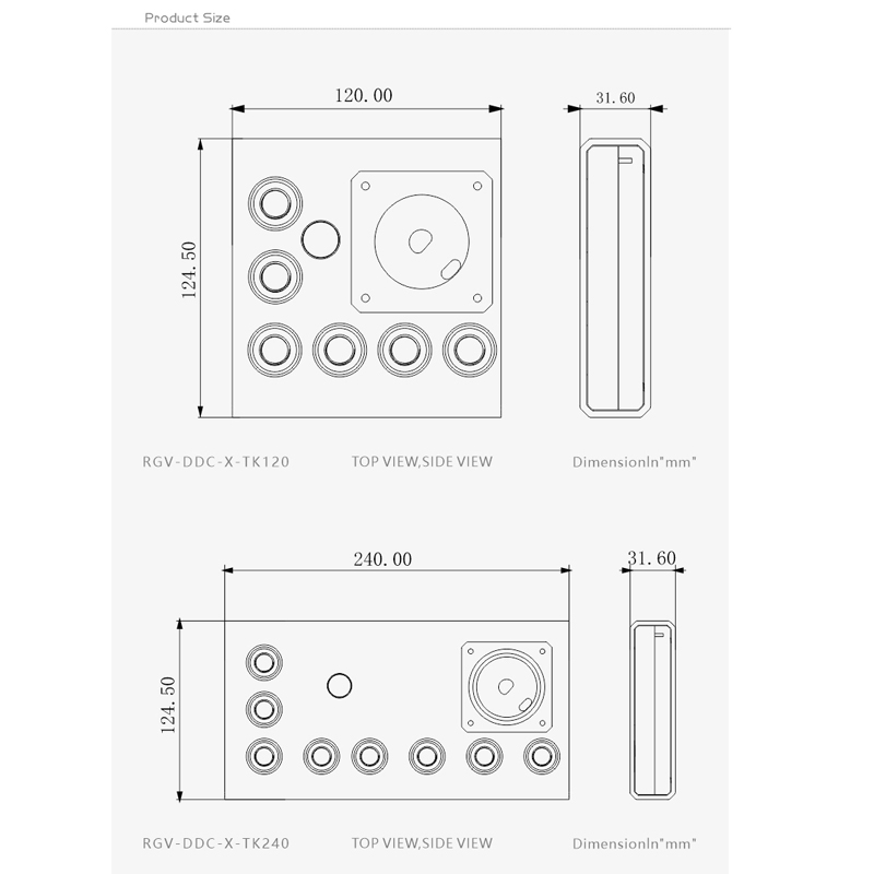 Bykski RGV-DDC-X-TK120/240 / A - Distro Plate Ddc Pump Combo ulasan dan harga